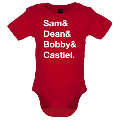 Sam & Dean & Bobby & Castiel Baby T Shirt