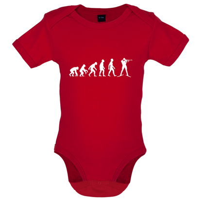 Evolution Of Man Biathlon Baby T Shirt