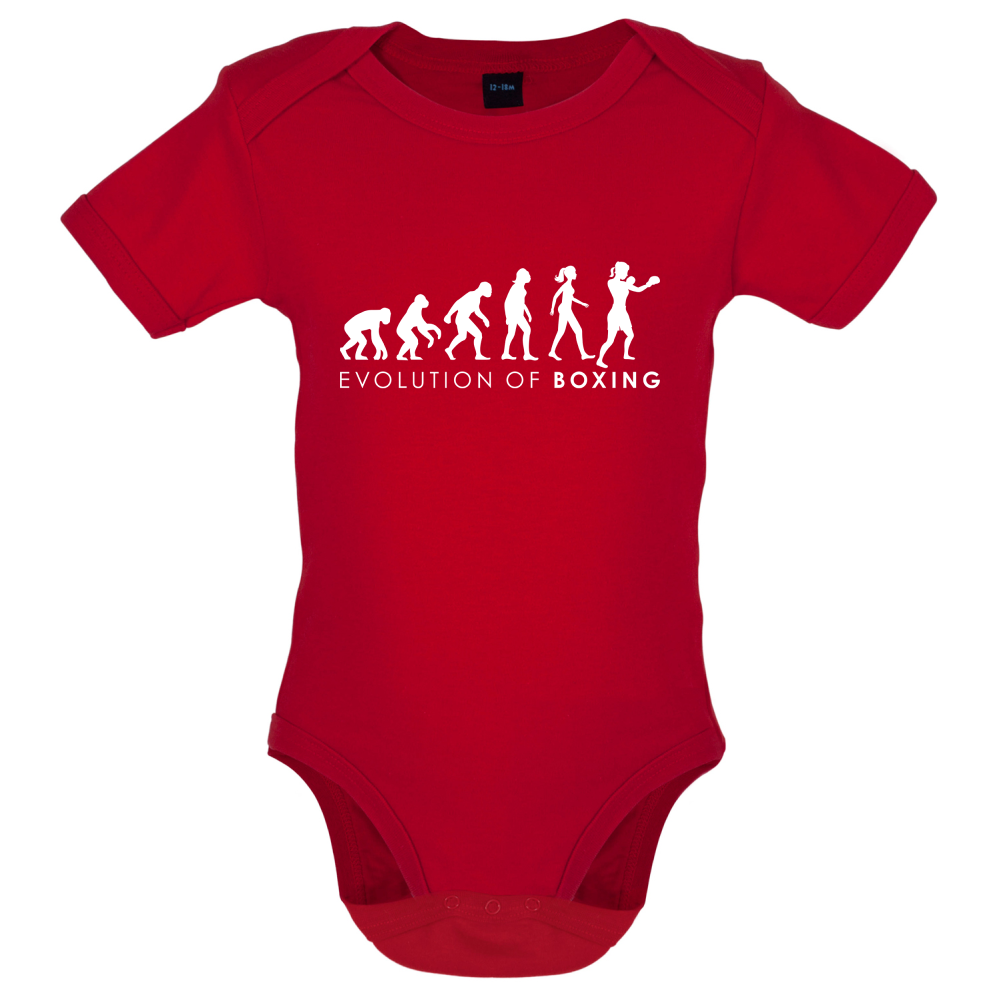 Evolution Of Woman Boxing Baby T Shirt
