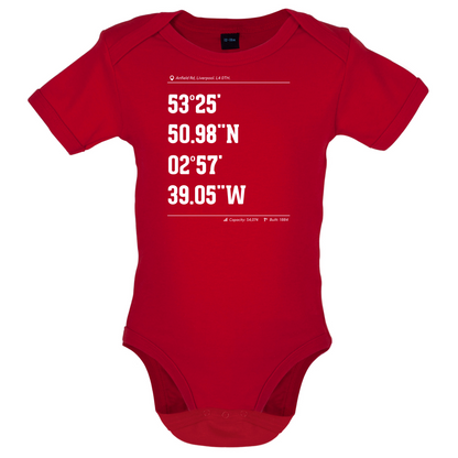 Stadium Coordinates Liverpool Baby T Shirt