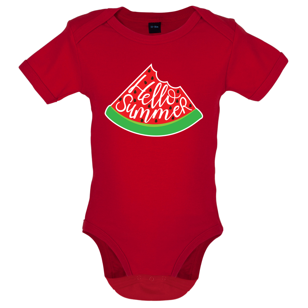 Hello Summer Watermelon Baby T Shirt