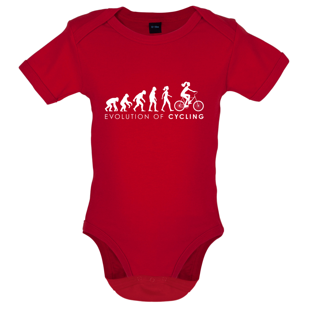 Evolution Of Woman Cycling Baby T Shirt