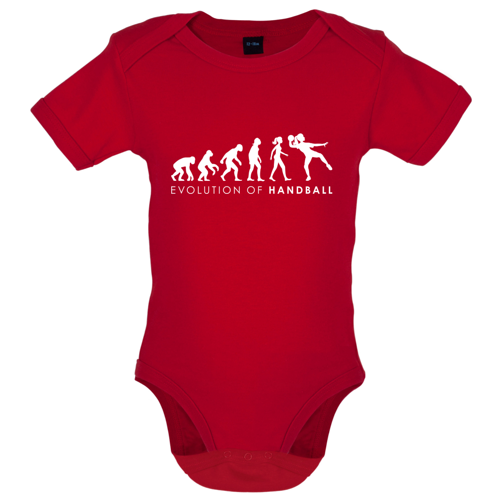 Evolution Of Woman Handball Baby T Shirt
