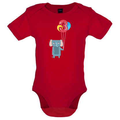 3rd Birthday Elephant Baby T Shirt