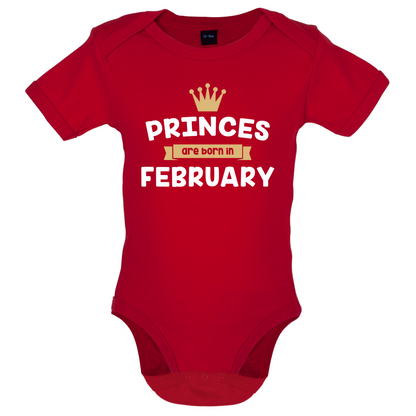 Princes Are Born In February Baby T Shirt