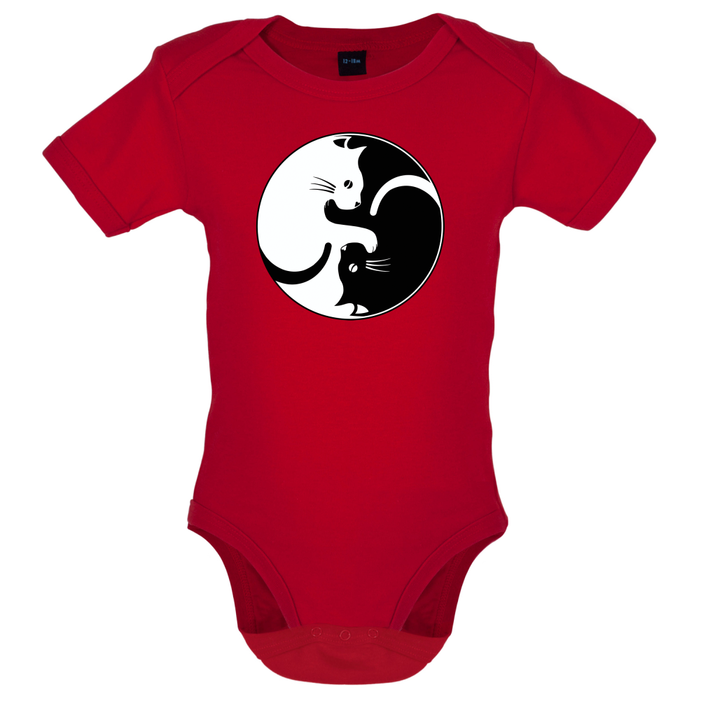 Yin Yang Cat Baby T Shirt