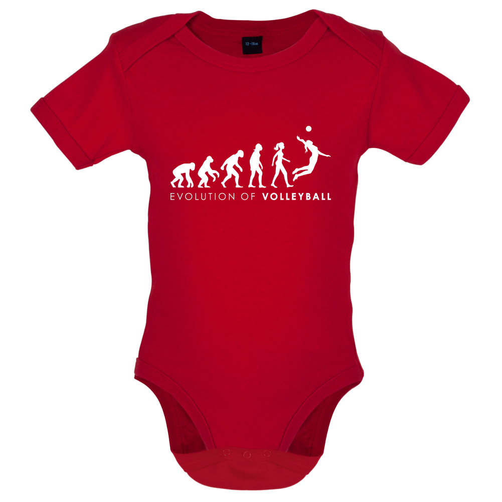Evolution Of Woman Volleyball Baby T Shirt