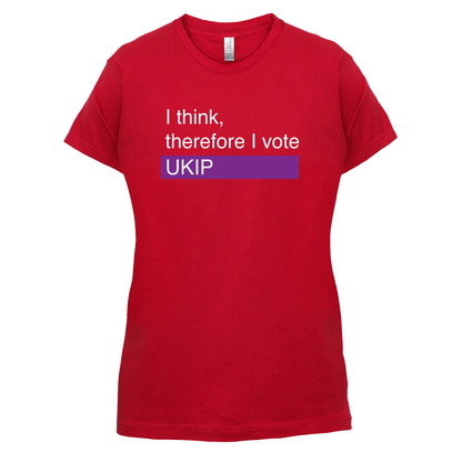 I think, therefore I vote UKIP T Shirt