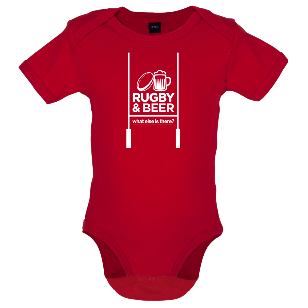 Rugby And Beer Baby T Shirt