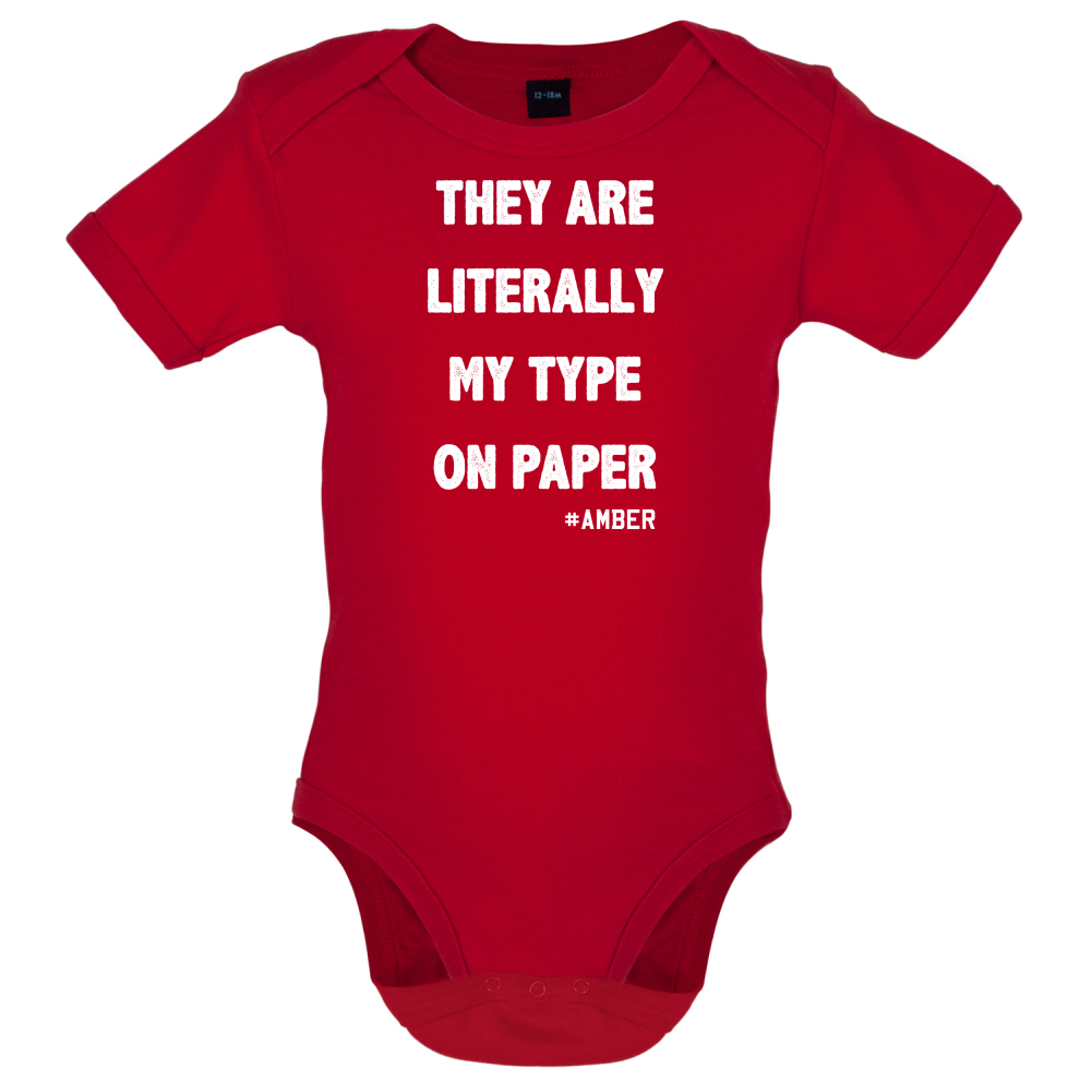 Literally My Type On Paper Baby T Shirt