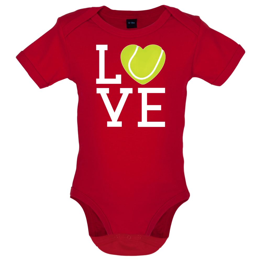 I Love Tennis Baby T Shirt