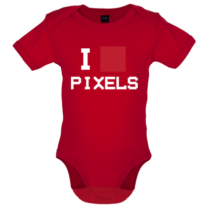 Pixel Heart Baby T Shirt