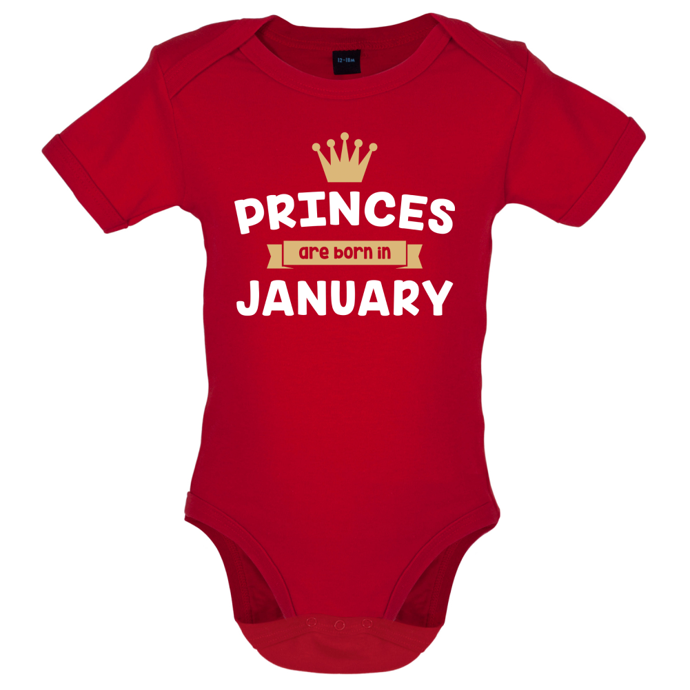 Princes Are Born In January Baby T Shirt