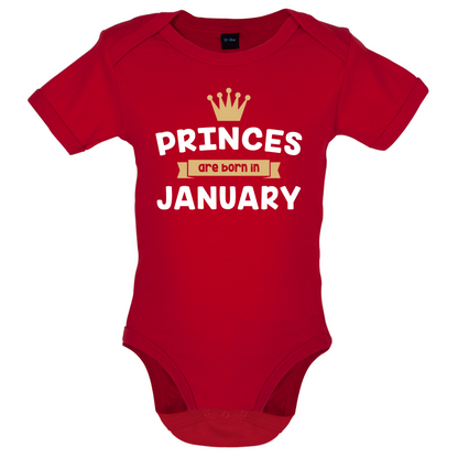 Princes Are Born In January Baby T Shirt