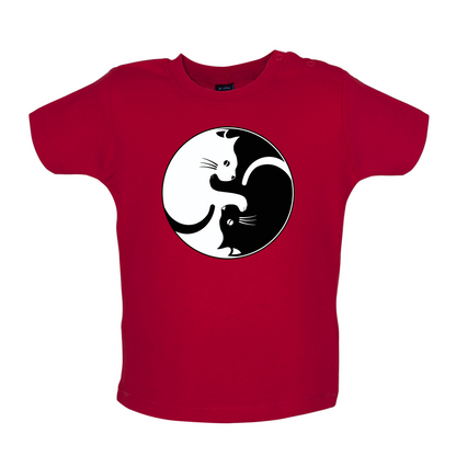 Yin Yang Cat Baby T Shirt
