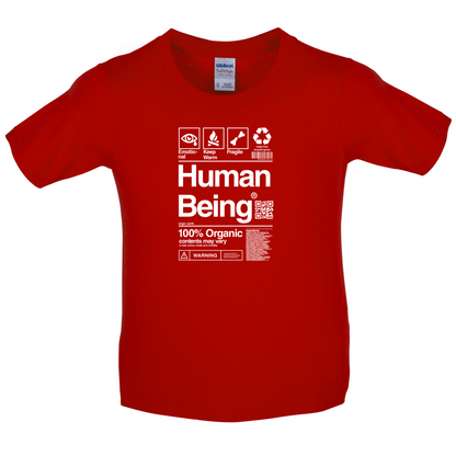 100% Organic Human Being Kids T Shirt