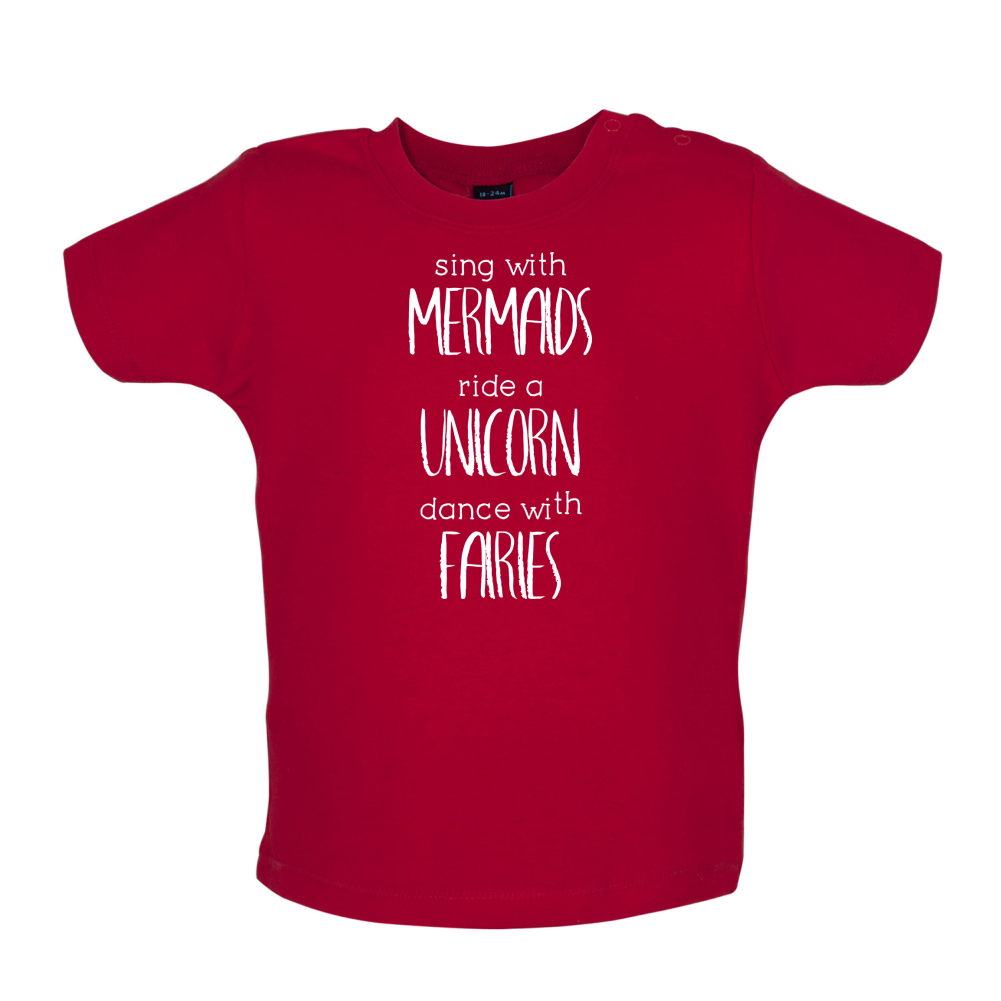 Sing With Mermaaids Baby T Shirt