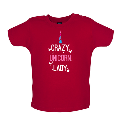 Crazy Unicorn Lady Baby T Shirt