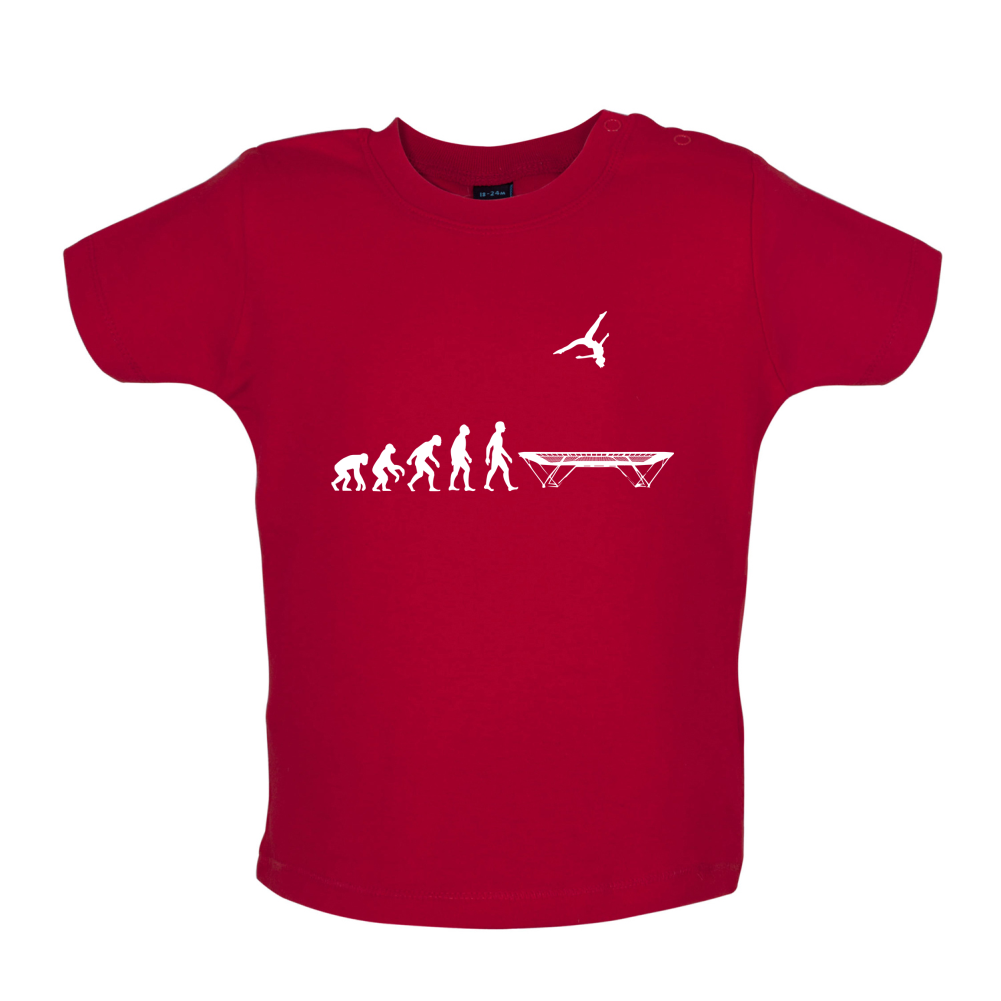 Evolution Of Man Trampolining Baby T Shirt