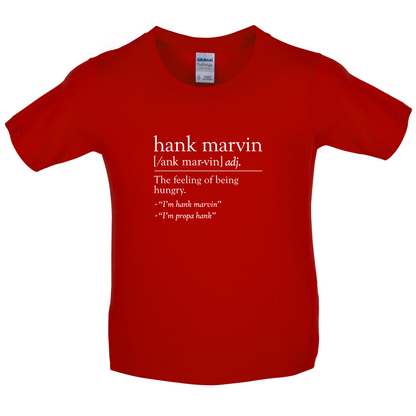 Hank Marvin Definition Kids T Shirt