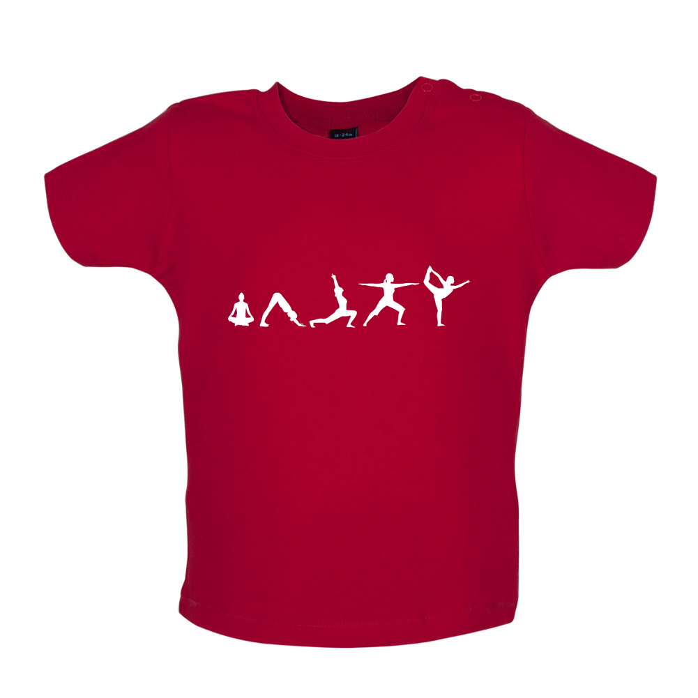 Evolution Of Yoga Baby T Shirt
