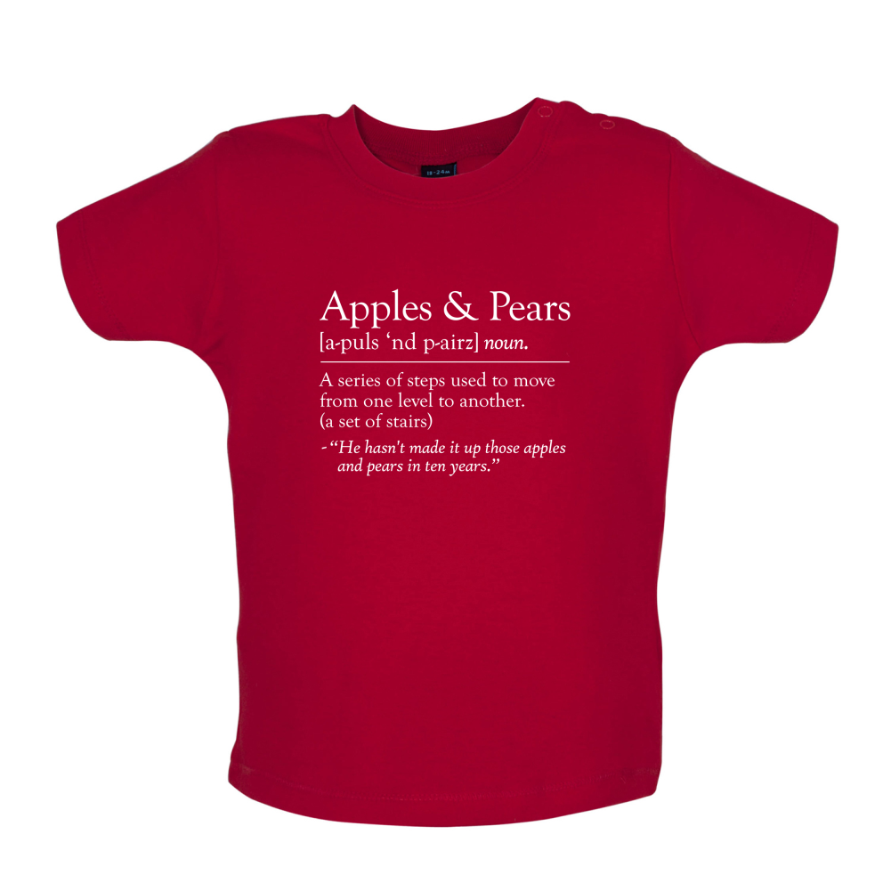 Apples & Pears Defenition  Baby T Shirt