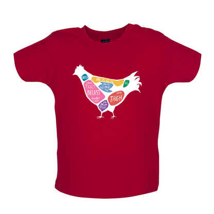 Butcher Chicken Diagram Baby T Shirt