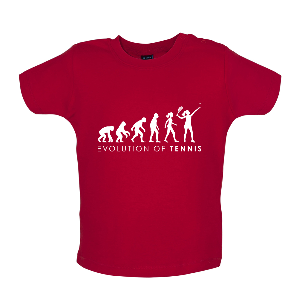 Evolution Of Woman Tennis Baby T Shirt