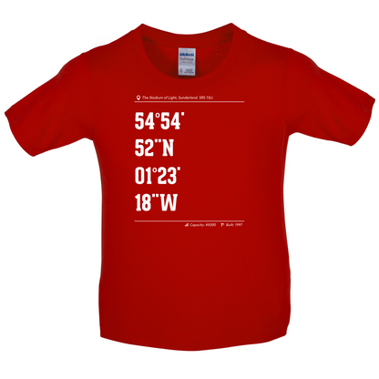 Stadium Coordinates Sunderland Kids T Shirt