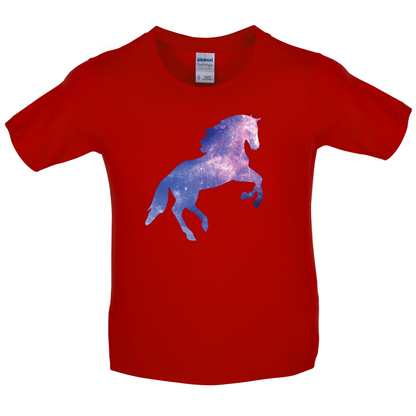Galaxy Horse Kids T Shirt