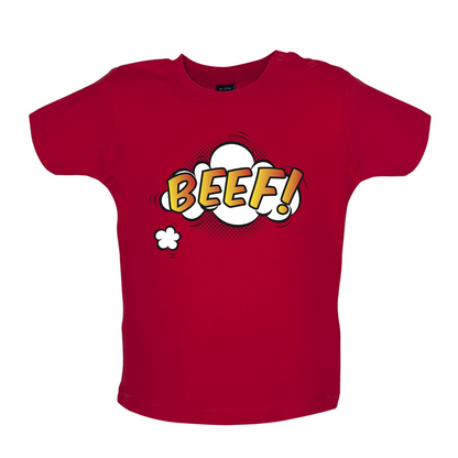 BEEF Word Art Baby T Shirt