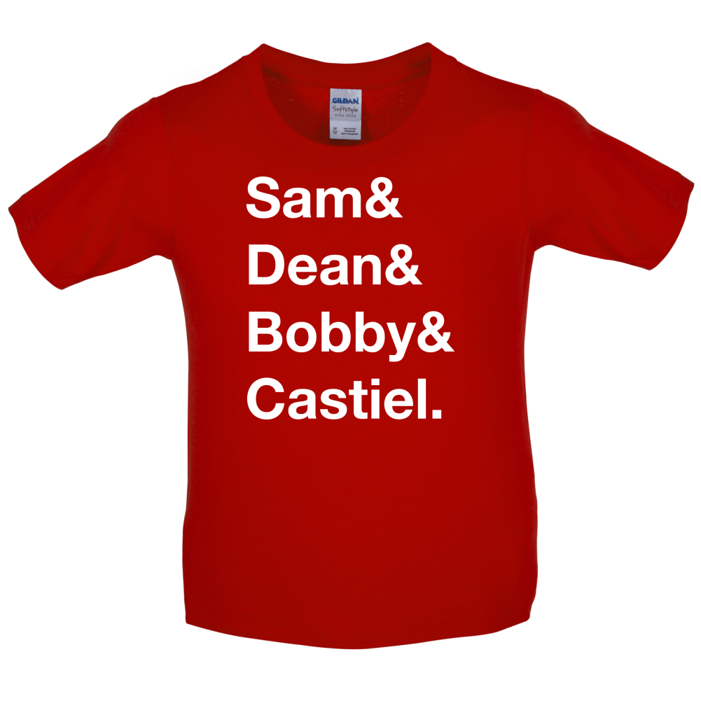 Sam & Dean & Bobby & Castiel Kids T Shirt