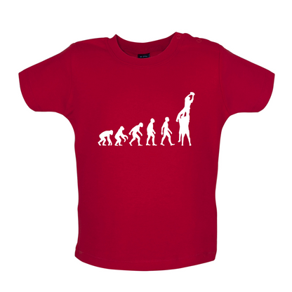 Evolution of Rugby Line Out Baby T Shirt