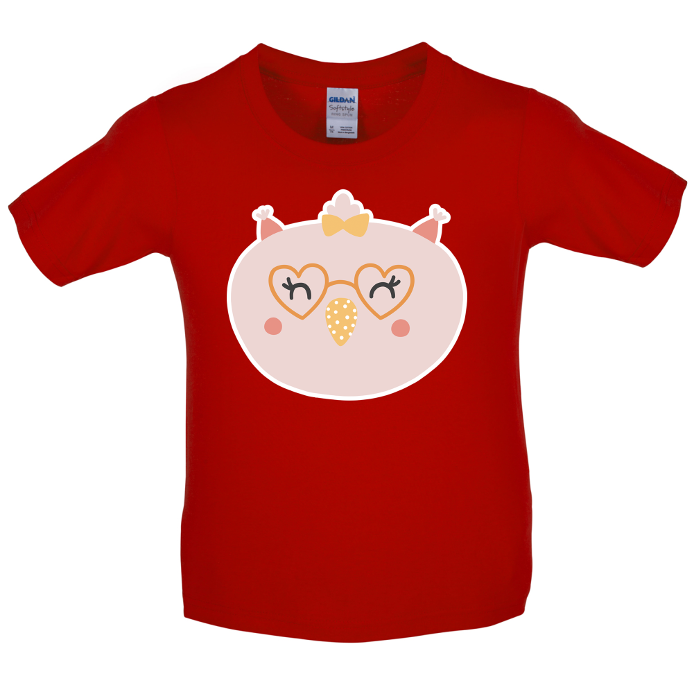 Smiley Face Chick Kids T Shirt