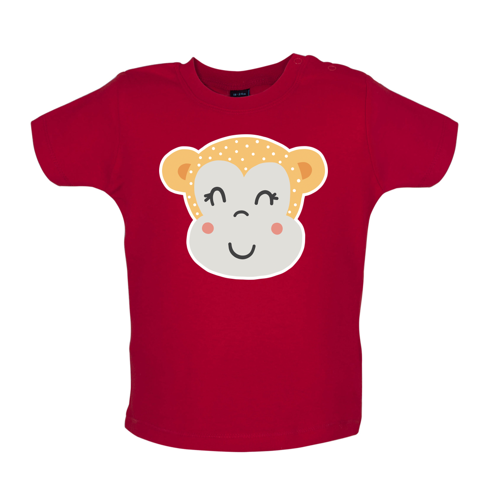 Smiley Face Monkey  Baby T Shirt