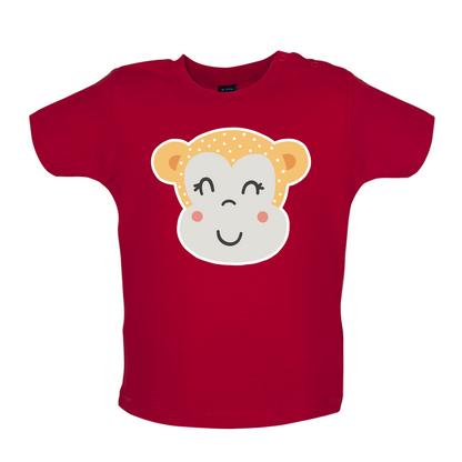 Smiley Face Monkey  Baby T Shirt
