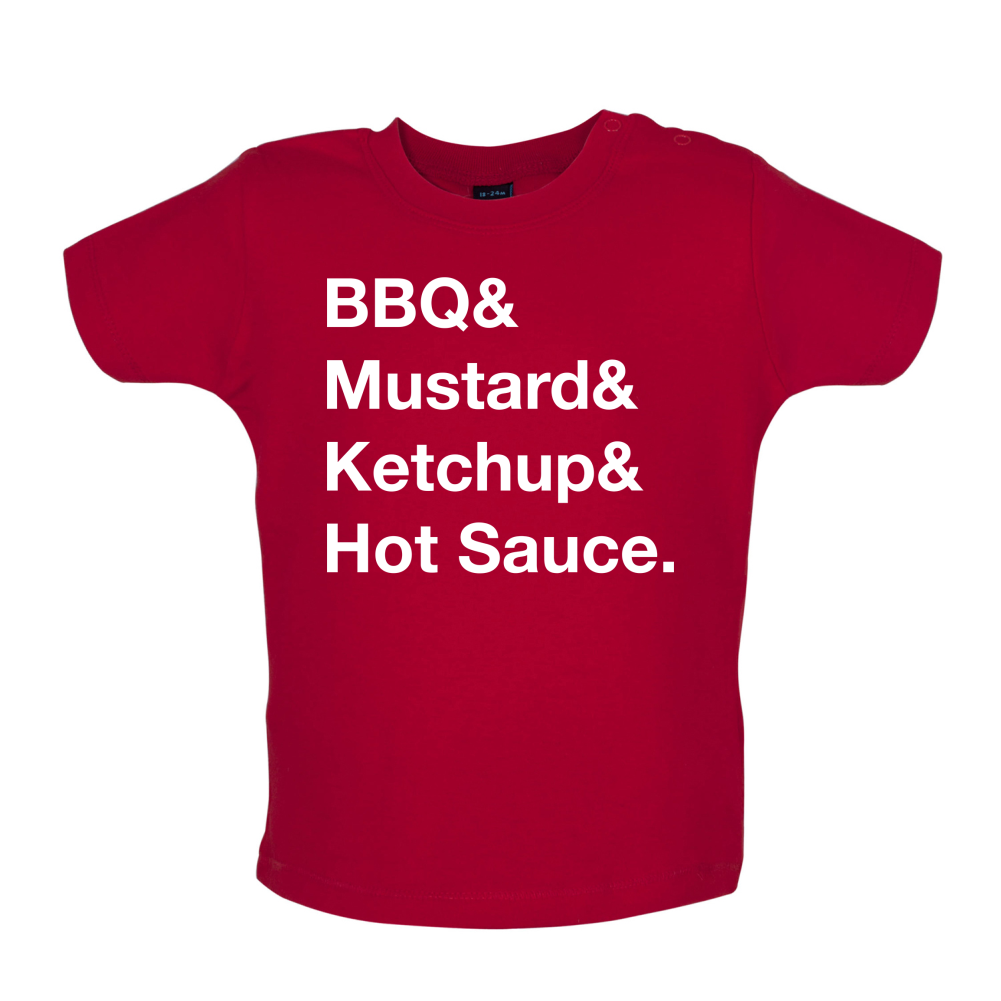 BBQ & Mustart & Ketchup Baby T Shirt