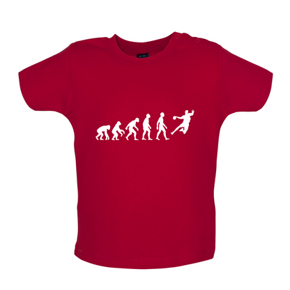 Evolution Of Man Handball Baby T Shirt