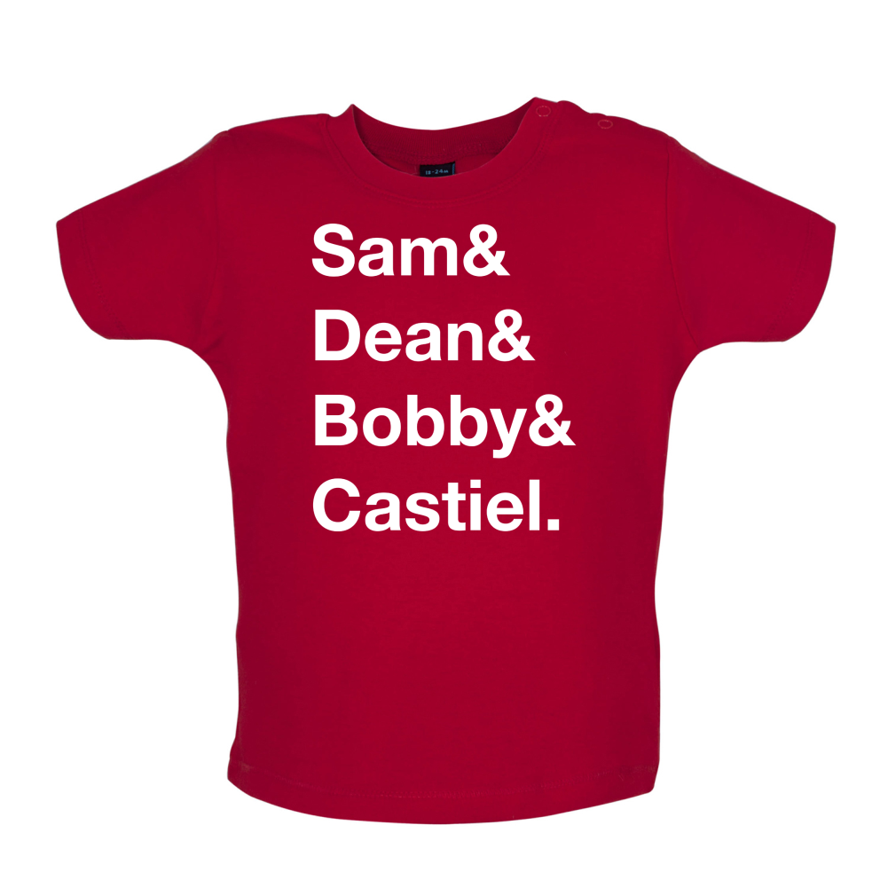 Sam & Dean & Bobby & Castiel Baby T Shirt