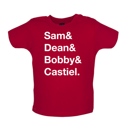 Sam & Dean & Bobby & Castiel Baby T Shirt