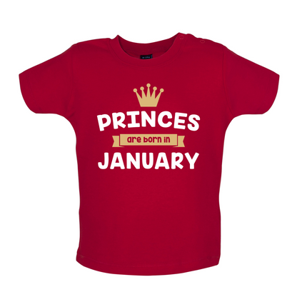 Princes Are Born In January Baby T Shirt