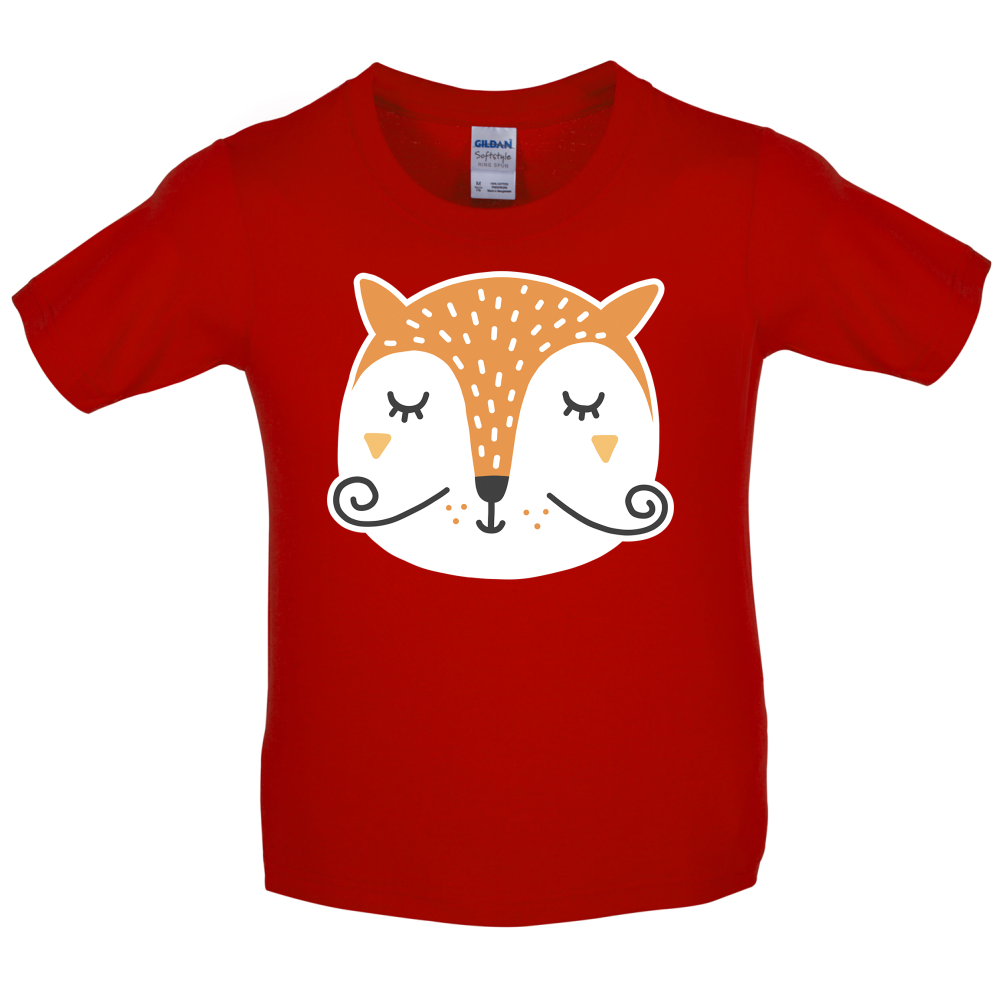Smiley Face Mr Fox Kids T Shirt