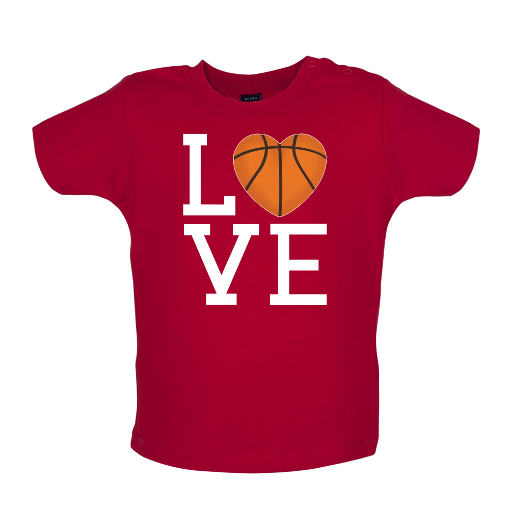 I Love Basketball  Baby T Shirt