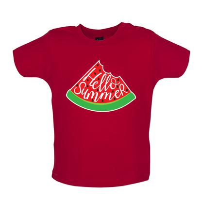Hello Summer Watermelon Baby T Shirt