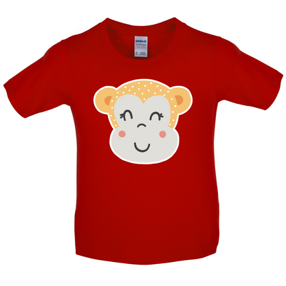 Smiley Face Monkey  Kids T Shirt