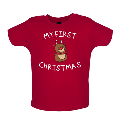 Reindeer First Xmas Baby T Shirt