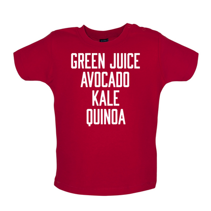Green Juice Avocado Kale Baby T Shirt