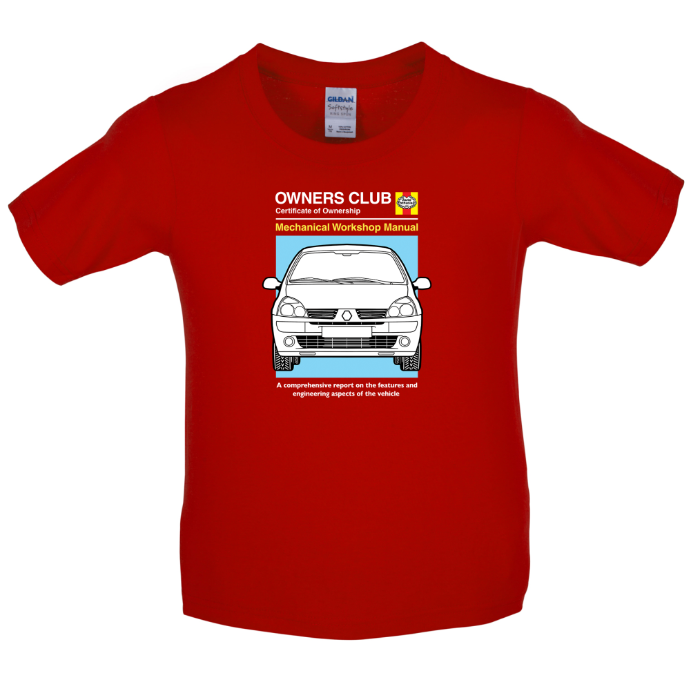 Car Owners Manual Clio Kids T Shirt