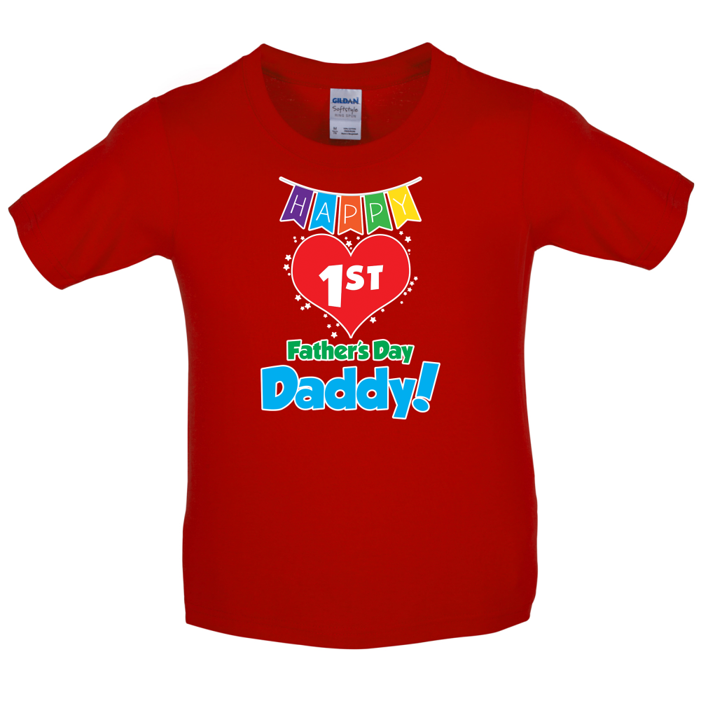 Happy First Fathers Day Kids T Shirt