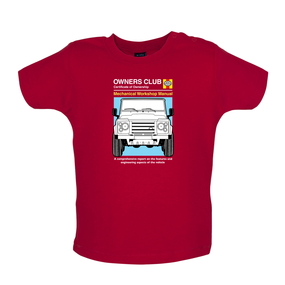 Car Owners Manual Land Rover Baby T Shirt